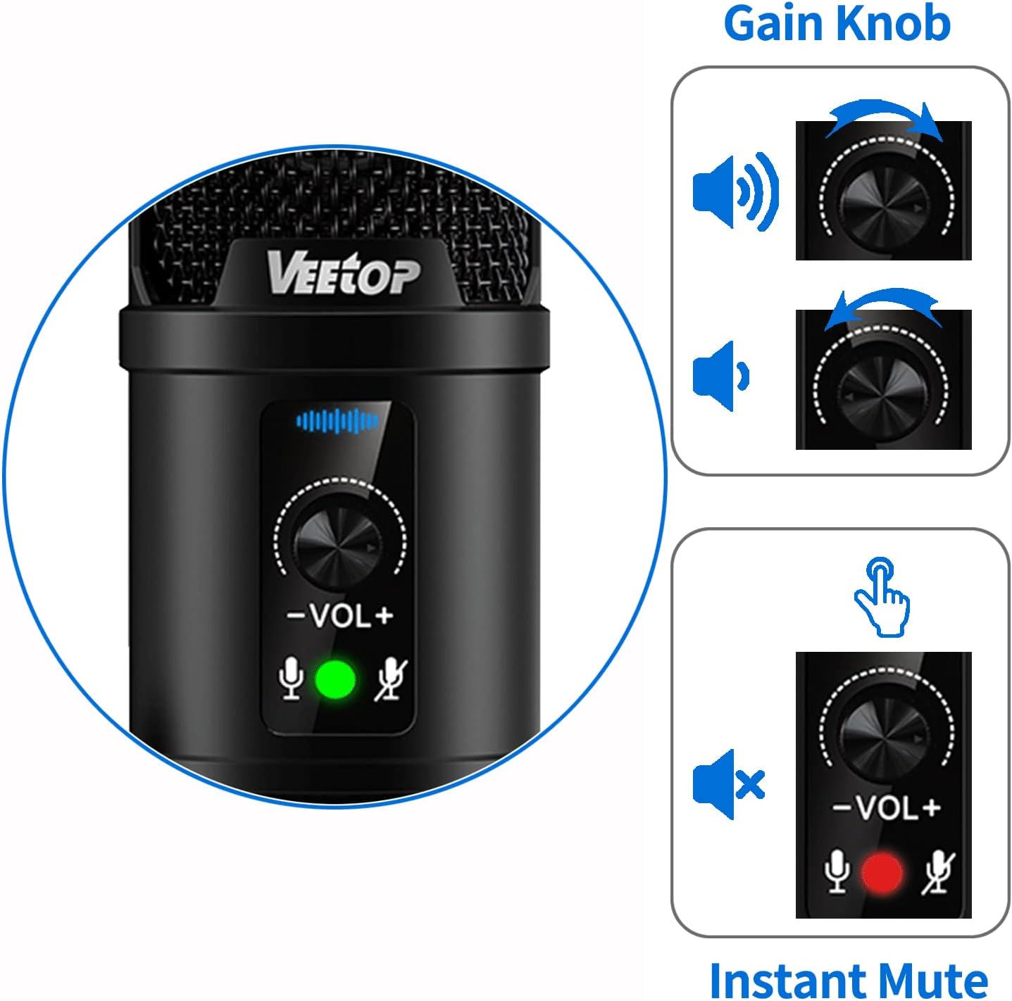 Detalle 2 de Veetop USB Microphone 192kHz/24bit