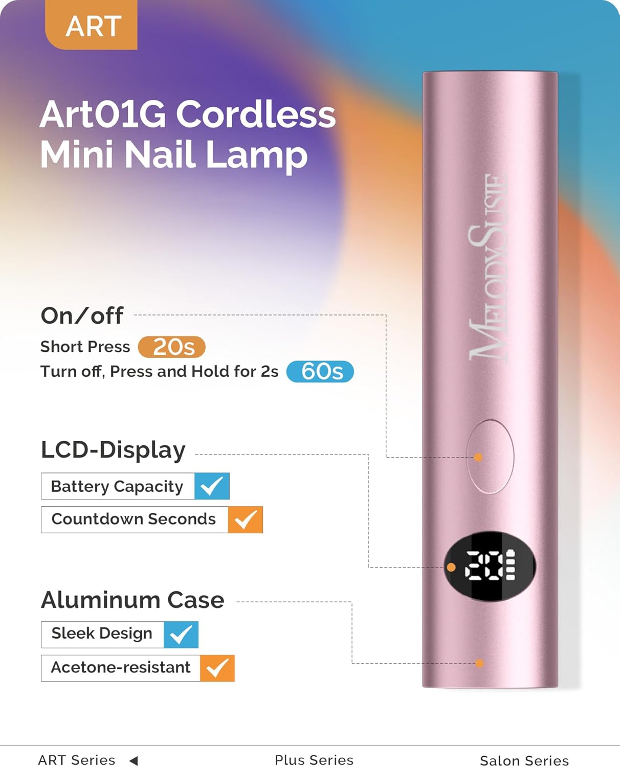 Thumbnail 1 de MelodySusie P-ART01G 3W cordless UV nail lamp