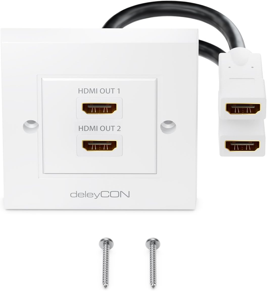 Thumbnail 5 de deleyCON HDMI Dose Wanddose 2x HDMI-Port Unterputz MK2145 – 3D, 4K, ethernetfähig