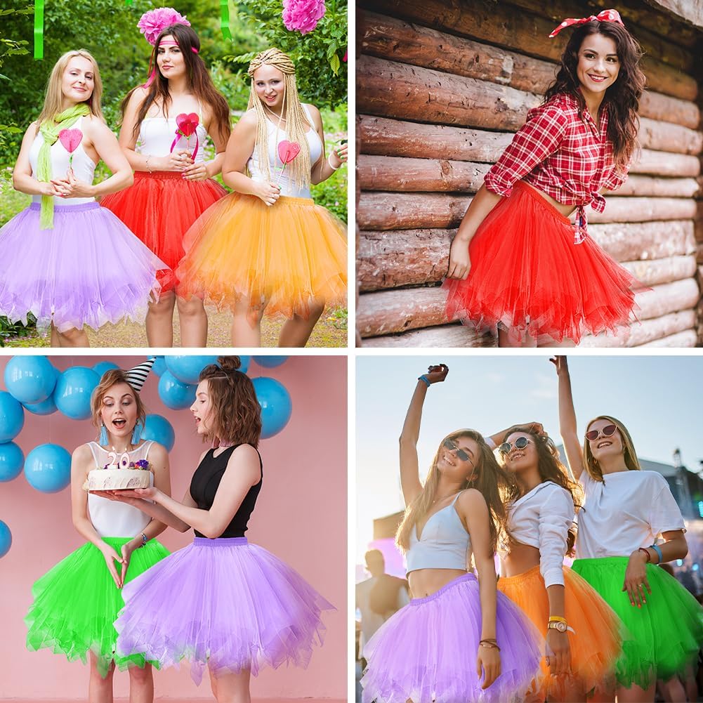 Thumbnail 6 de AUYAO tutu voor volwassenen, elastisch met vier lagen tule
