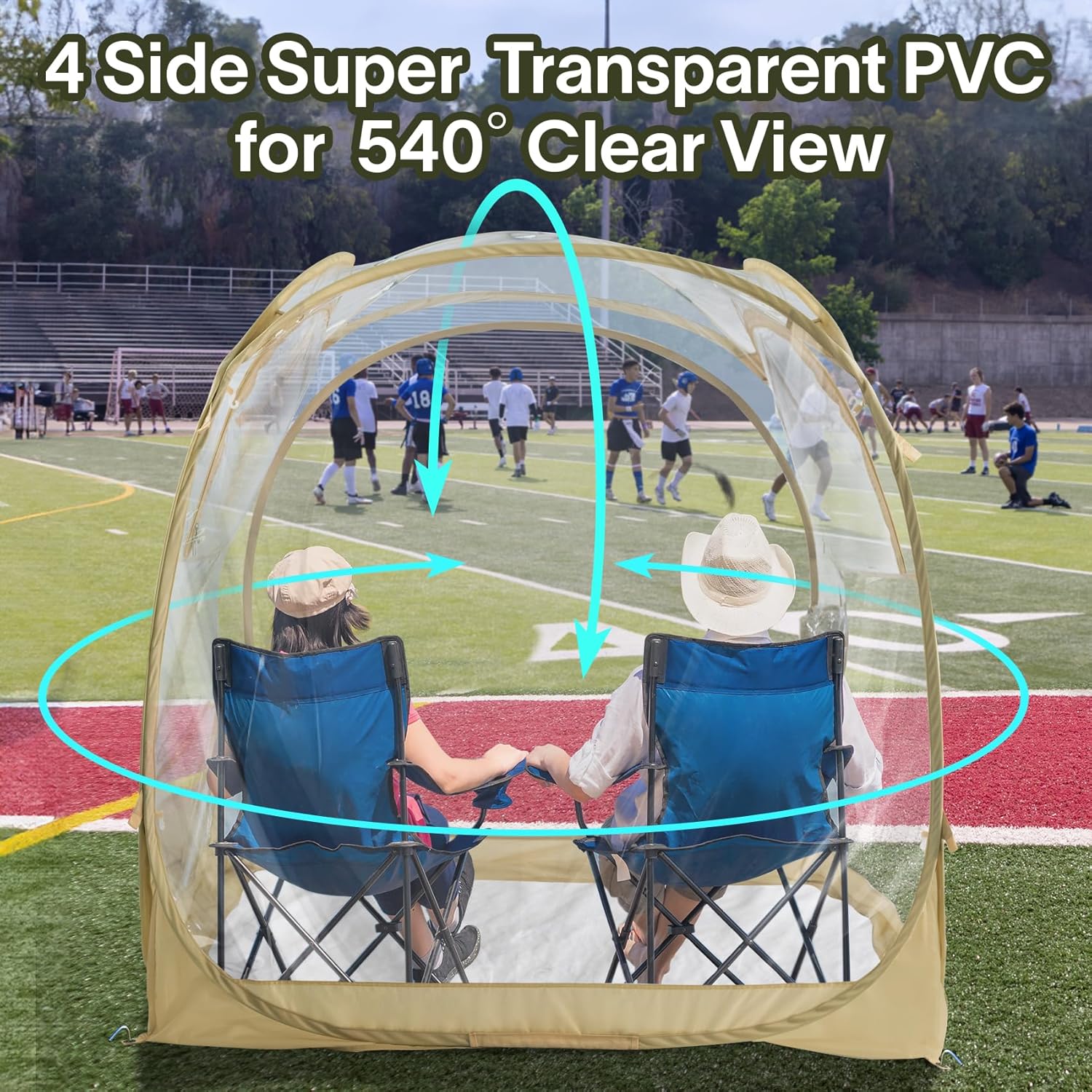 Thumbnail 2 de EighteenTek Pop Up Weather Pod Sport Pod (70" x 70" x 63") with Attached Floor, UPF 50+ UV Protection