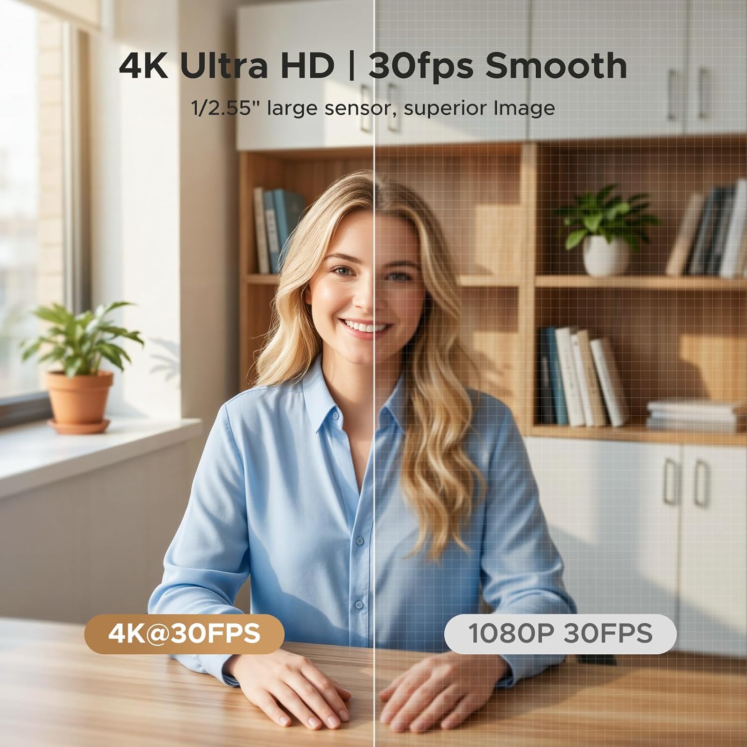 Thumbnail 2 de UGREEN FineCam 4K Webcam for PC – Ultra HD, Auto Focus and Privacy Cover