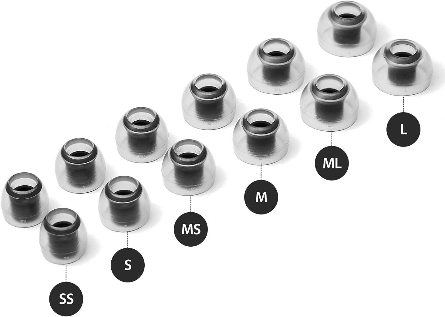 Thumbnail 6 de AZLA SednaEarfit Crystal Standard – 2 Paar Ersatz-Ohrstöpsel (MS) für passende In-Ears