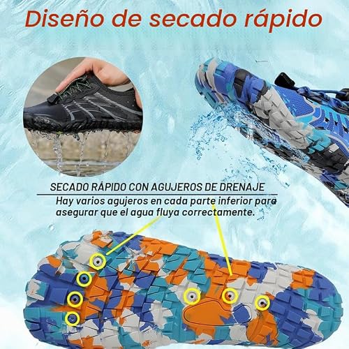 Thumbnail 3 de Unisex Zapatos Descalzos ZiITOP – Sandalias anfibias ligeras para playa, yoga y actividades acuáticas (Blanco, 44EU)