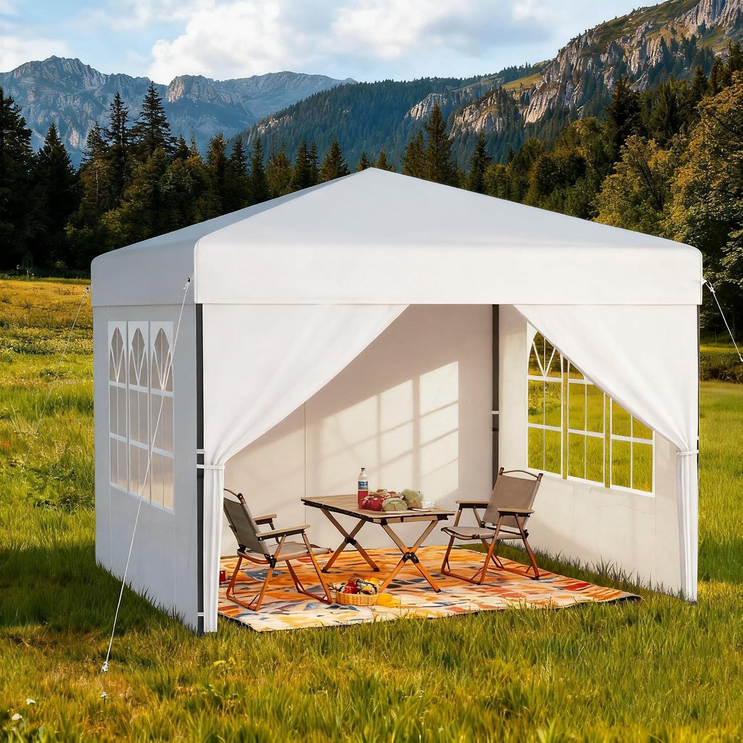 Thumbnail 1 de LZQ HKAN-(ZP10115WH) 3 x 3 m Pop-Up Gazebo with One-Touch Lift