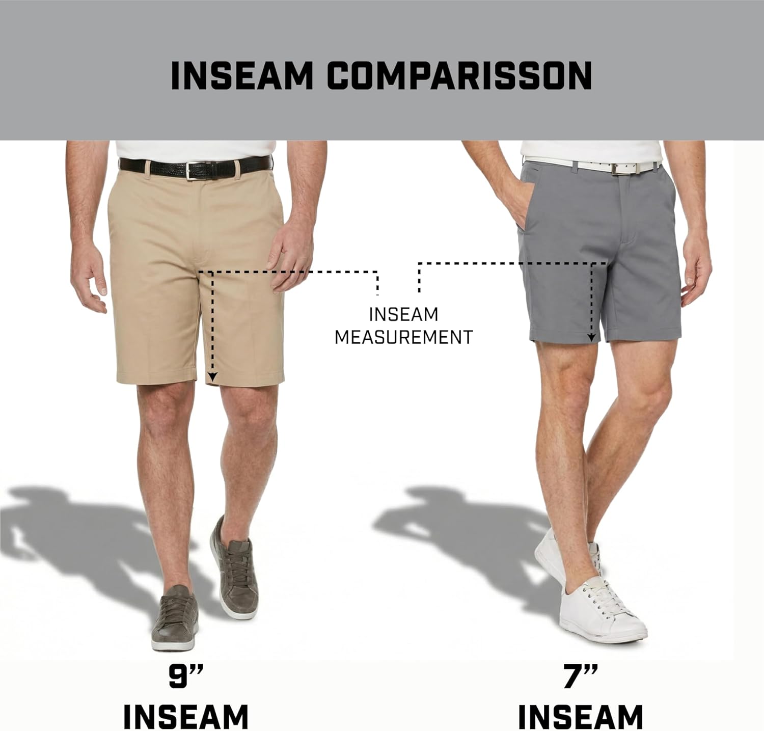 Detalle de PGA Tour Men’s 7” Flat Front Performance Stretch Golf Shorts with Active Waistband