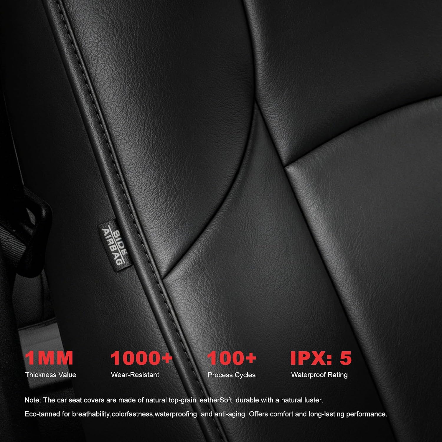 Thumbnail 6 de TTX LIGHTING Custom Fit Leather Seat Covers for Toyota 4Runner (2010-2024) – 5 Seats, Black