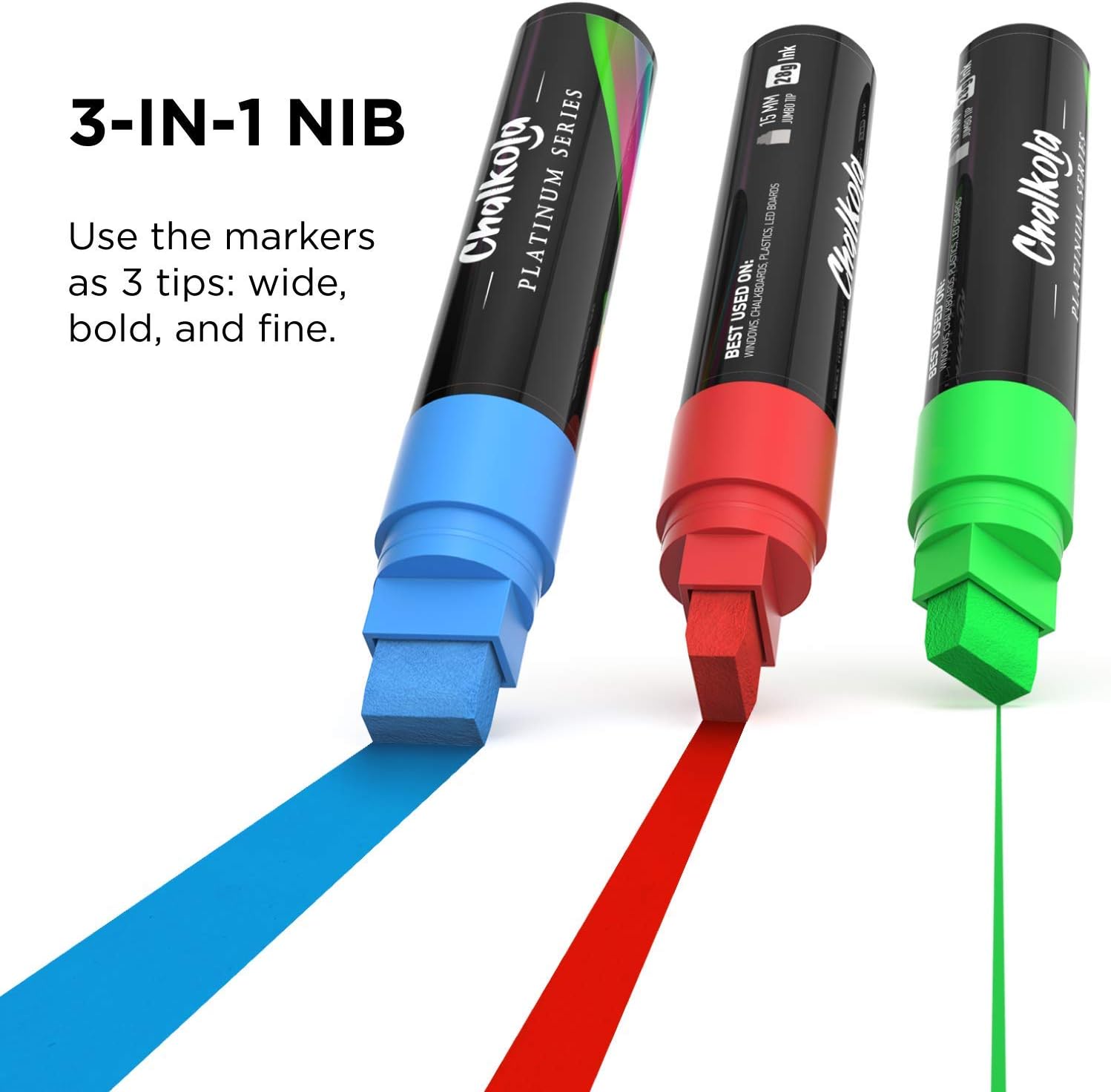 Detalle de Window Pens 15mm Jumbo neon pack of 8