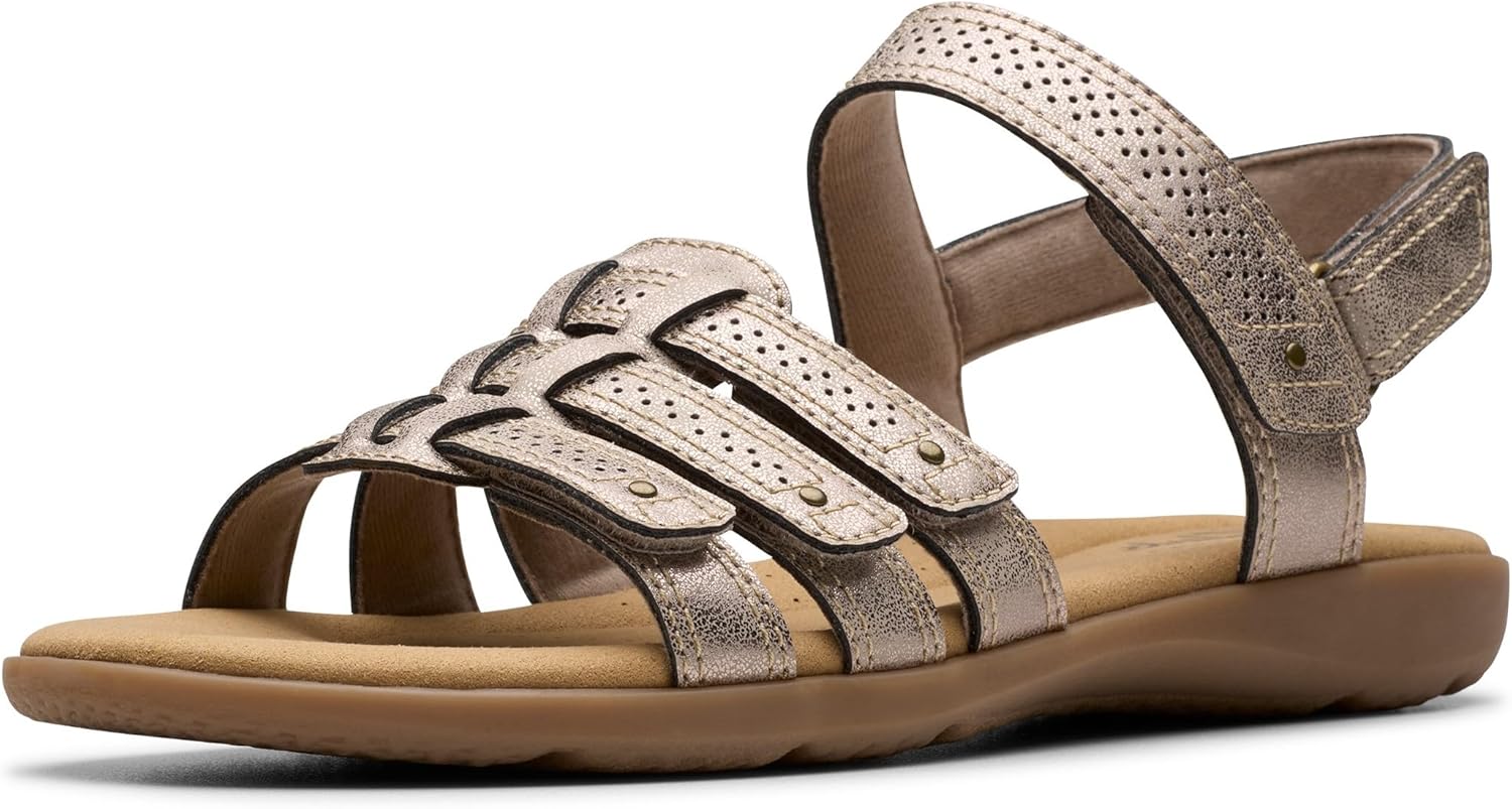 Thumbnail 3 de Clarks Elizabelle Kay Sandale plate femme en textile lisse
