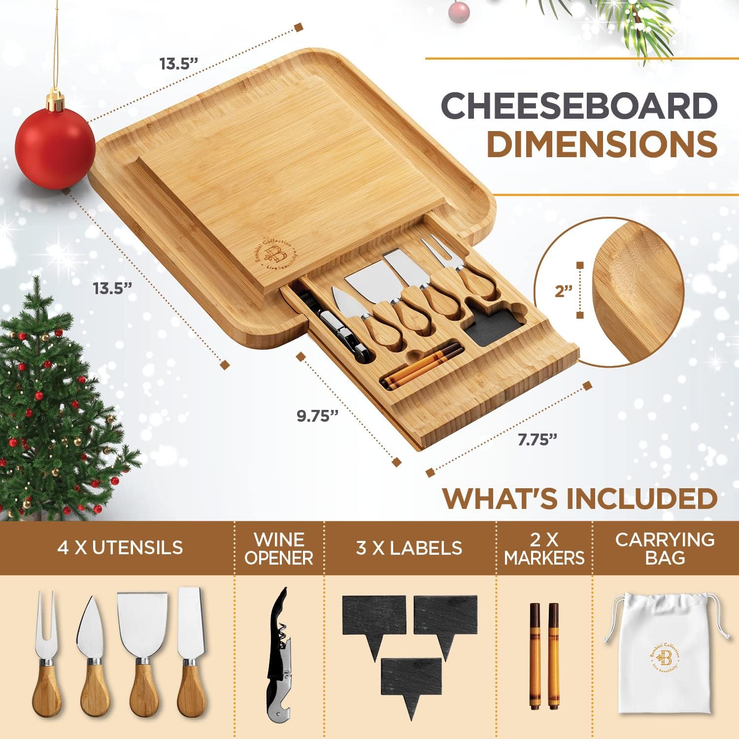 Thumbnail 4 de Bamboo Charcuterie Board Gift Set 2025 🧀