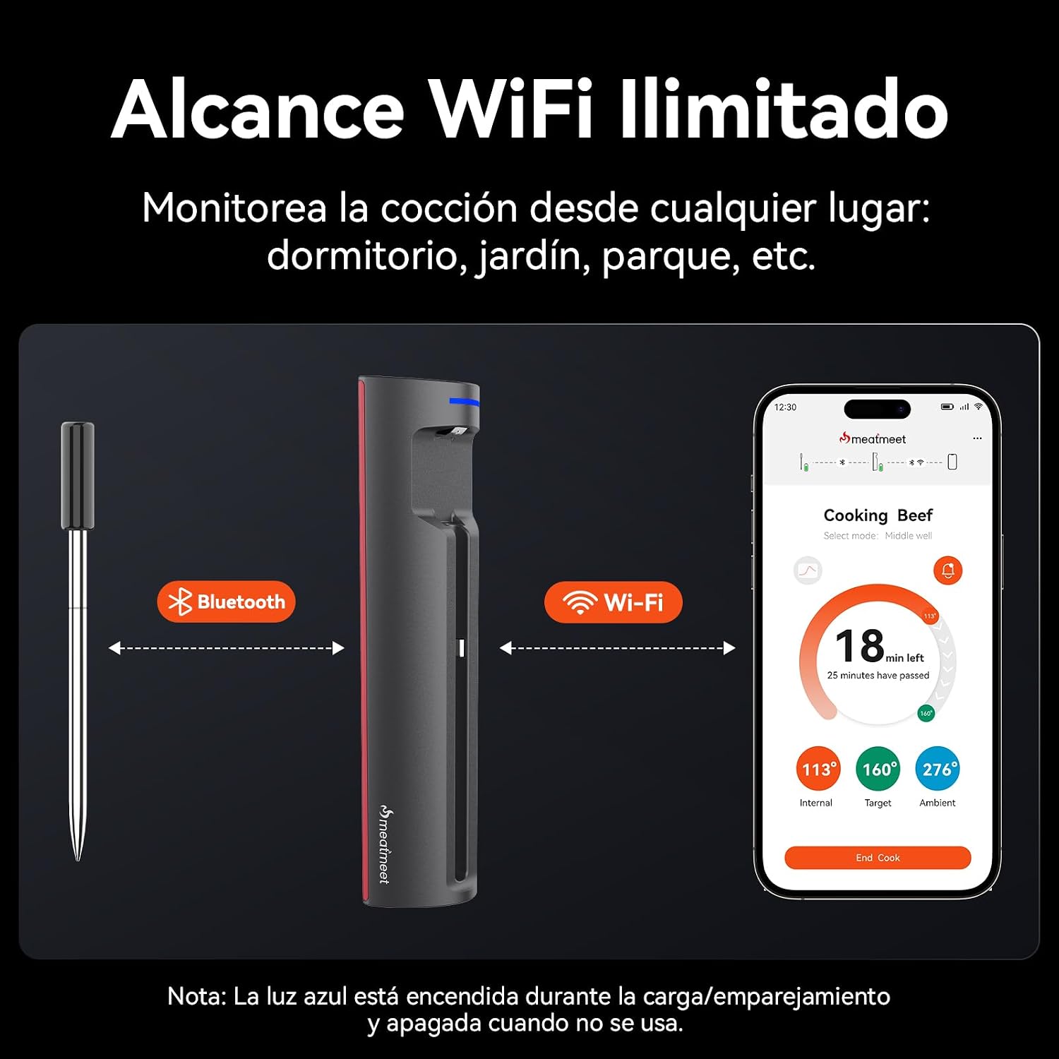 Detalle 2 de Meatmeet Pro termómetro inalámbrico para carne