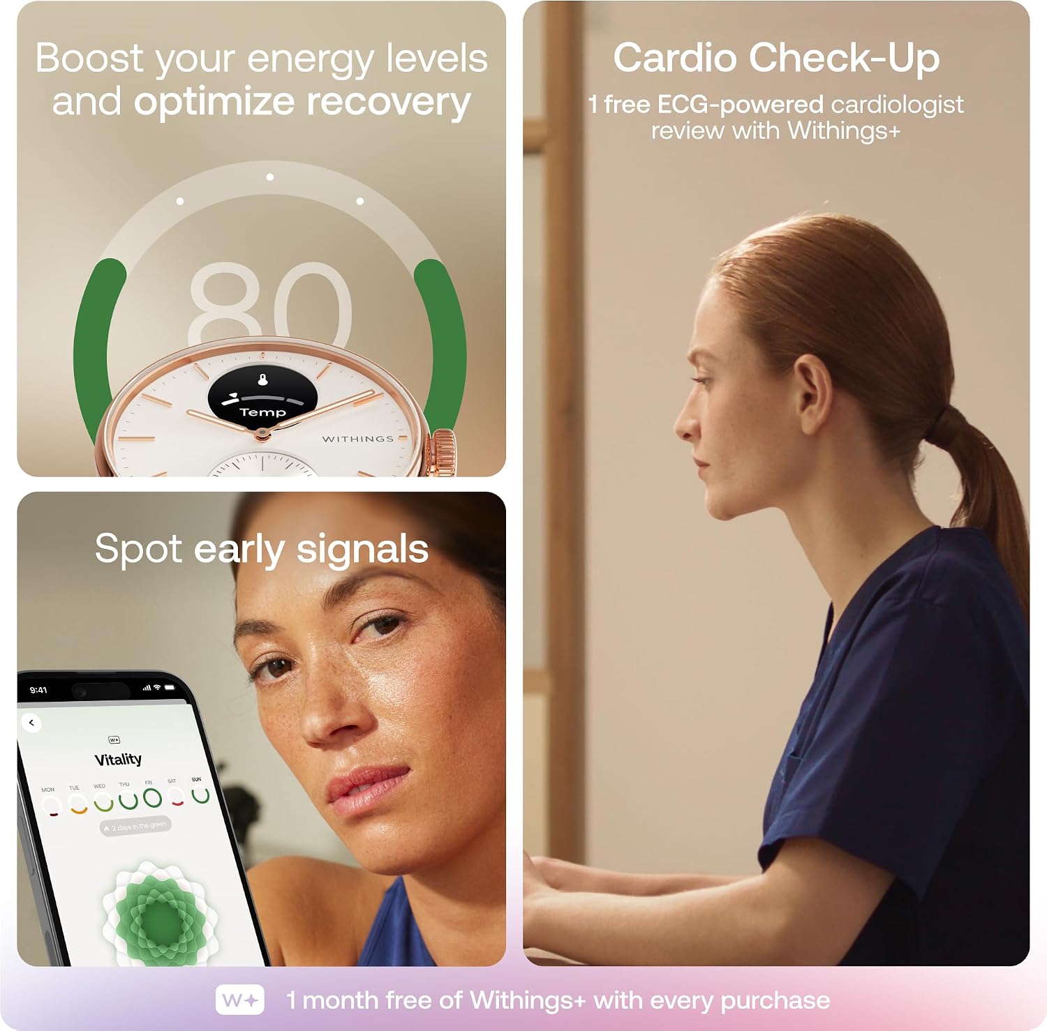 Thumbnail 6 de WITHINGS ScanWatch 2 hybrid smartwatch 35-day battery