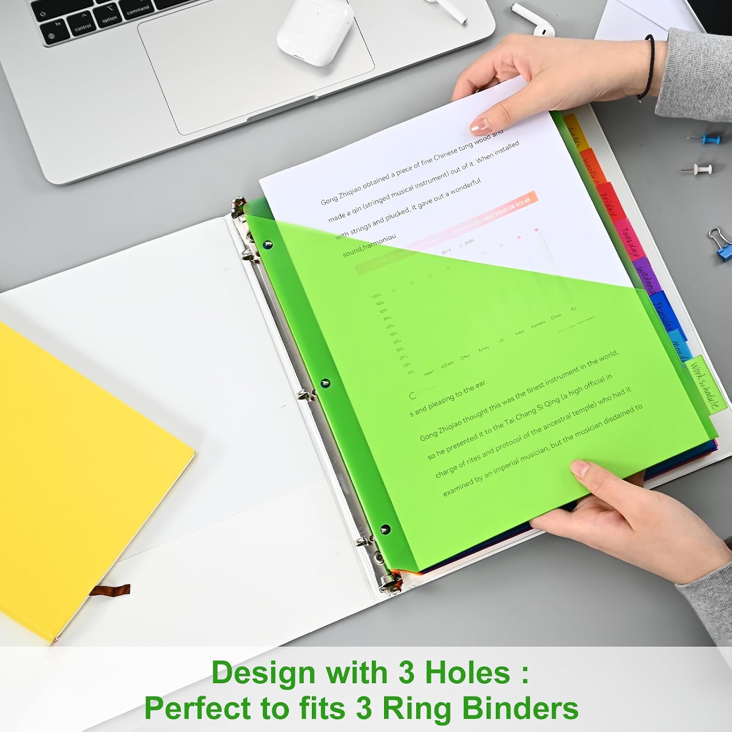 Thumbnail 4 de 8-Tab Binder Dividers with Pockets