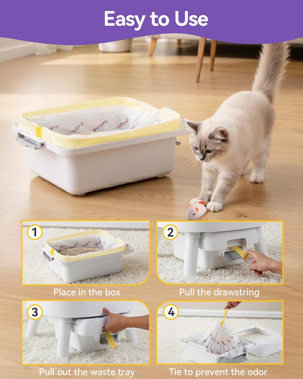 Thumbnail 6 de Automatic Cat Litter Box Bags, 25.19 x 11.8 Inches