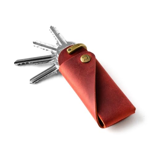 Detalle de Crazy Horse Craft Schlüsselanhänger Leder – Schlüsseletui Organizer Halter