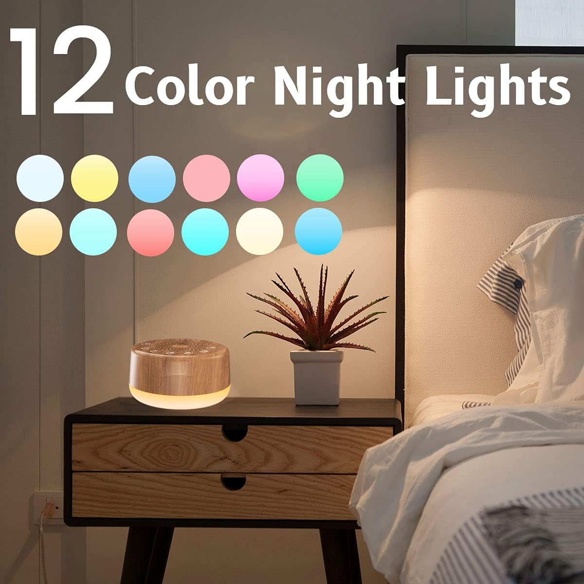 Detalle de Easysleep Sound Machine White Noise Machine with Night Light for Baby, Adults & Kids