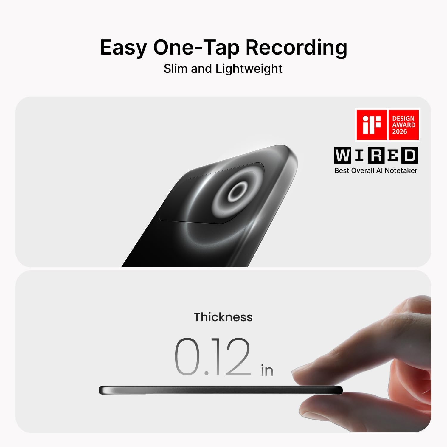 Thumbnail 1 de Comulytic Note Pro AI Voice Recorder: 64GB, 113 Languages and Unlimited Transcription