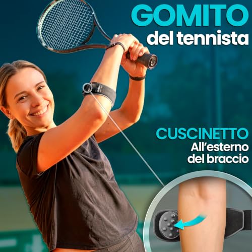 Detalle de NativoDex Tutore Epicondilite Gomito: Fascia supporto per tennis e golfista
