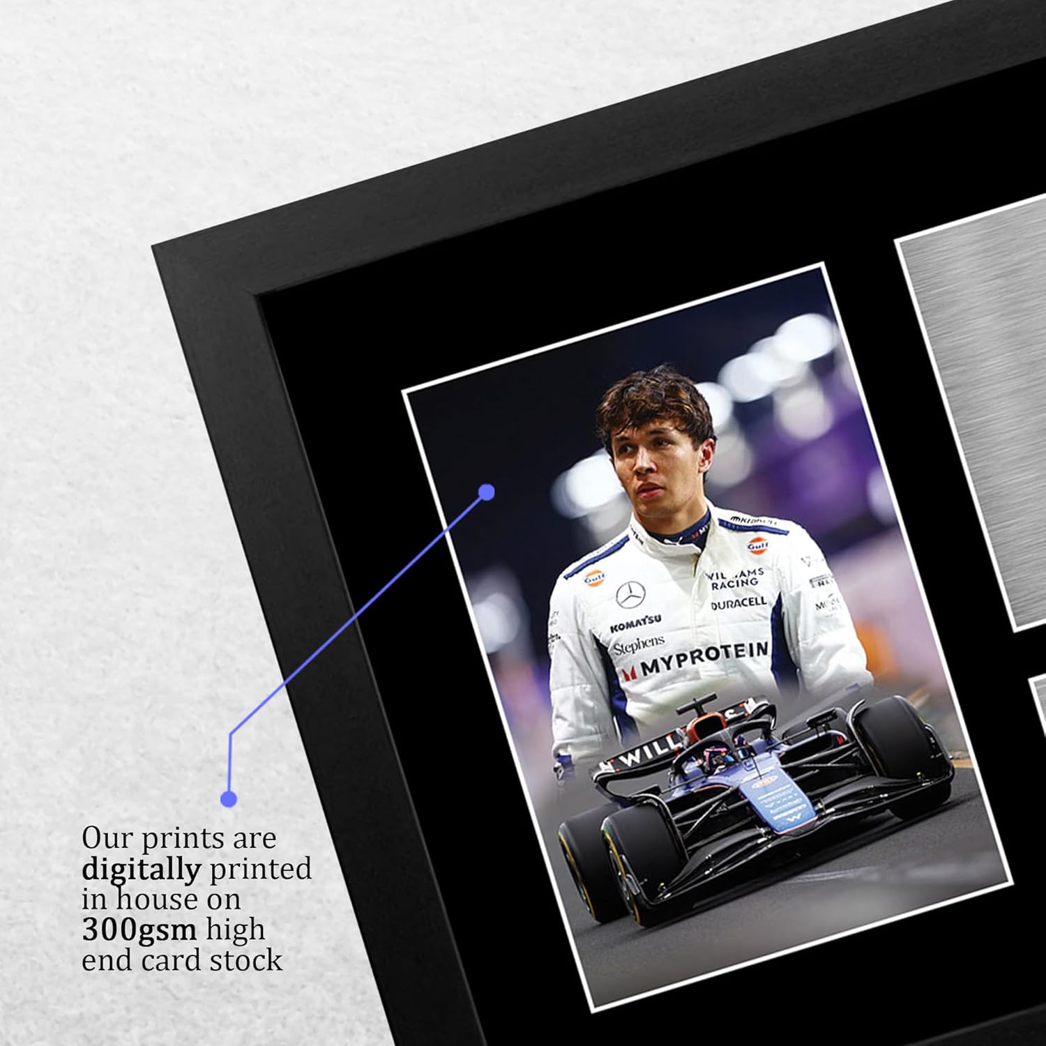 Thumbnail 3 de HWC Trading FR A4 Alex Albon Williams framed autograph picture (A4)