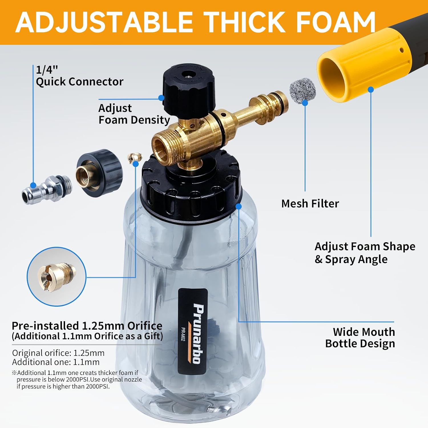 Thumbnail 6 de Prunarbo PR-M02-B Stubby Pressure Washer Gun 1L
