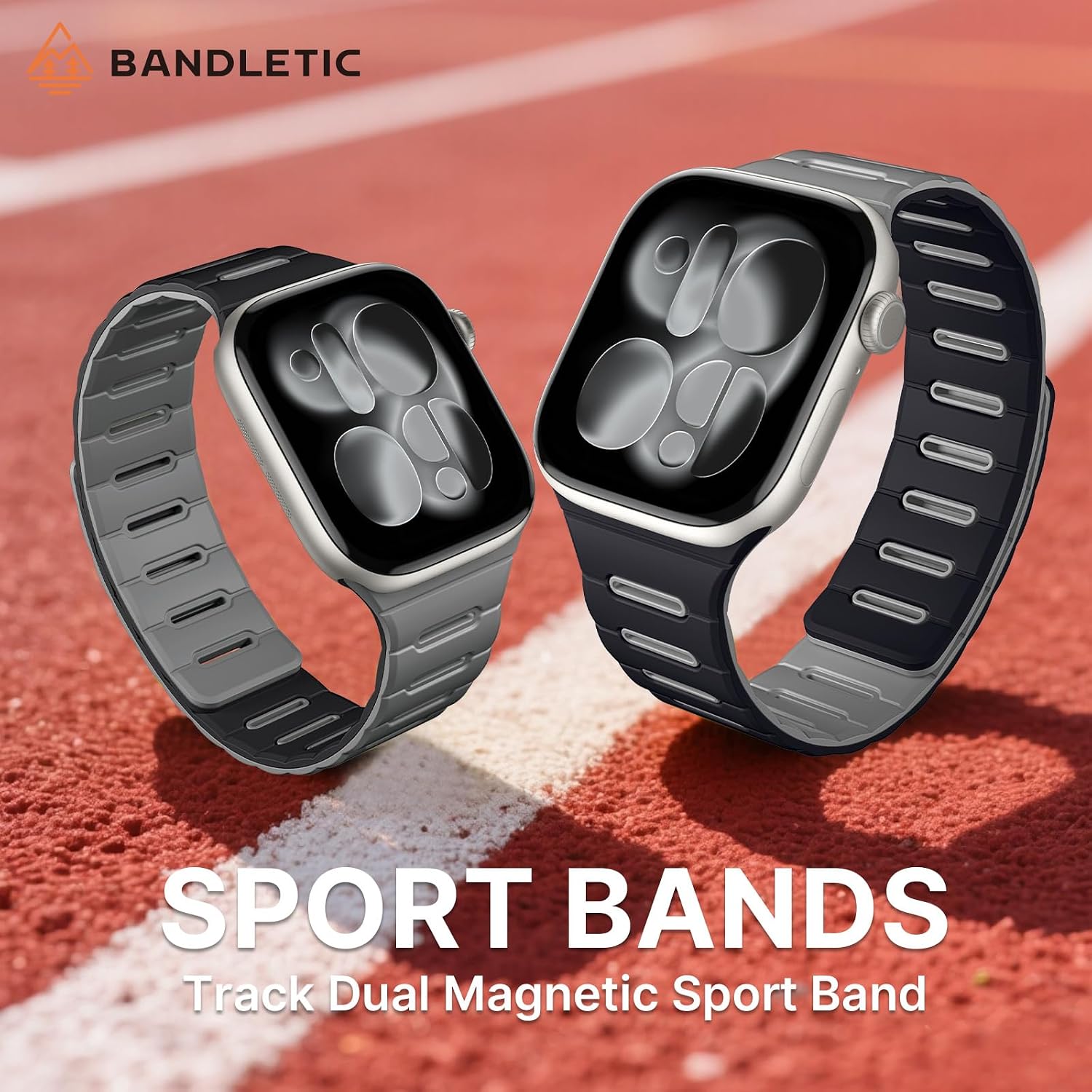 Detalle de Bandletic Double Sided Reversible Magnetic Silicone Strap for Apple Watch (Various Sizes)