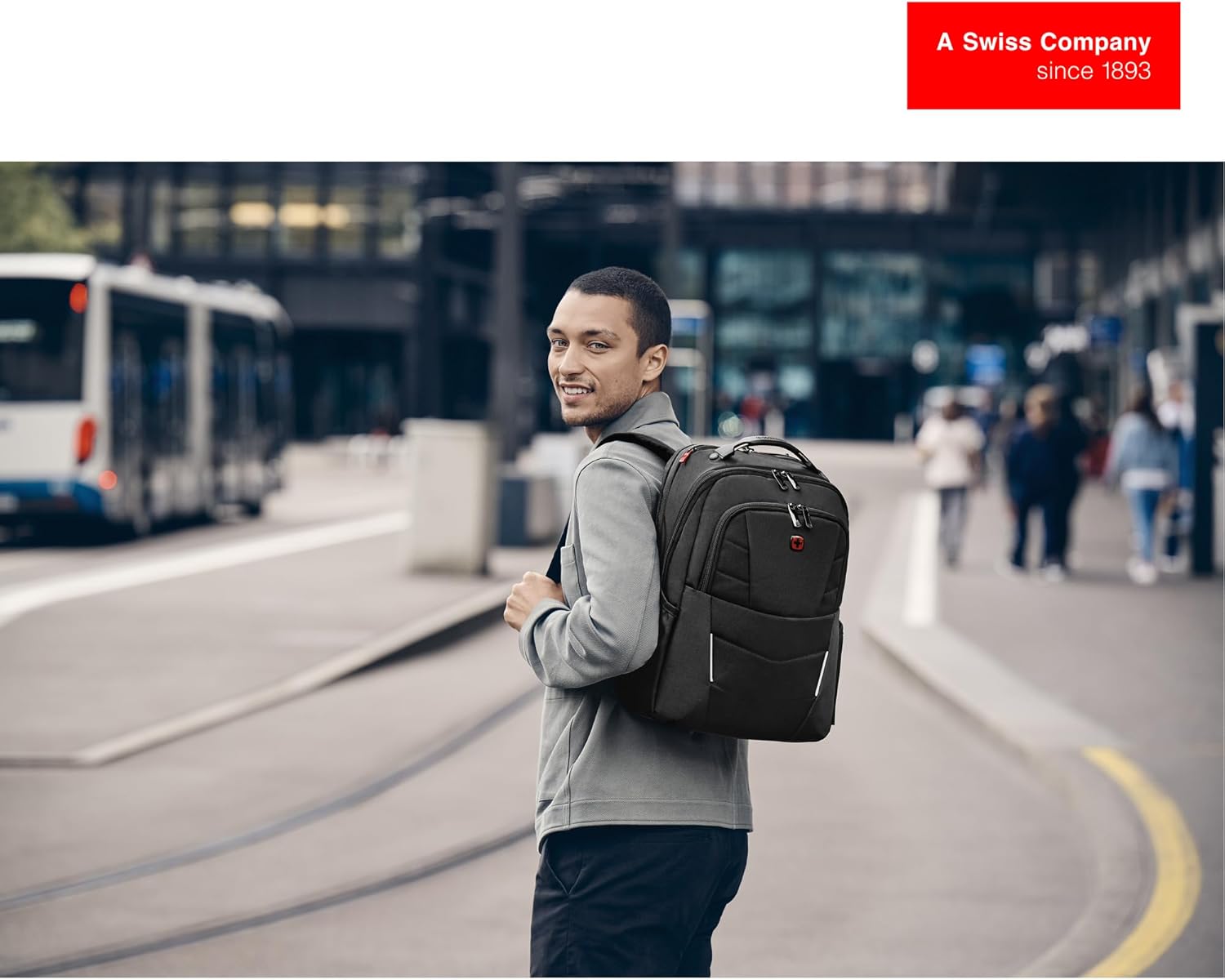 Thumbnail 3 de WENGER Altair Brief Laptop-Tasche mit Tabletfach, Organizer und recyceltem Außenmaterial – Schwarz