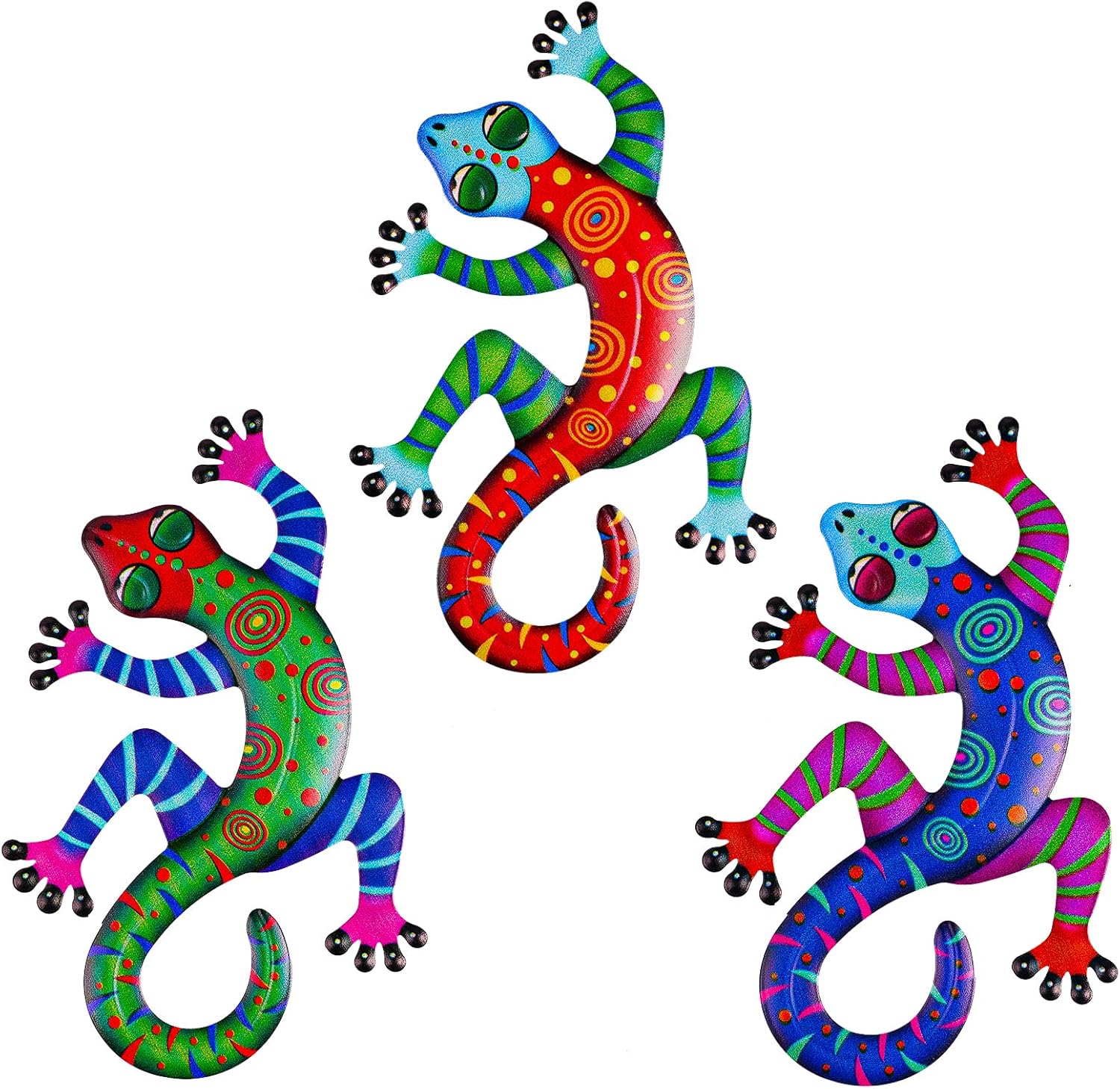 OFFCUP Métal Gecko Décoration Murale 3PCS 🐦
