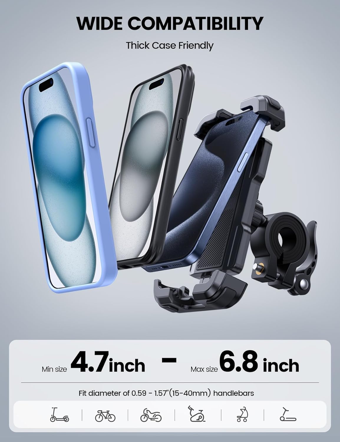 Thumbnail 4 de Lamicall Bike Phone Mount 360° for 4.7-6.8"