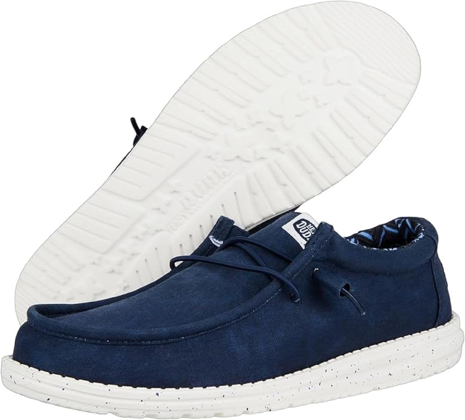 Detalle de Hey Dude Wally Washed Canvas Herren – Slip-On Schuhe im Mokassin-Stil