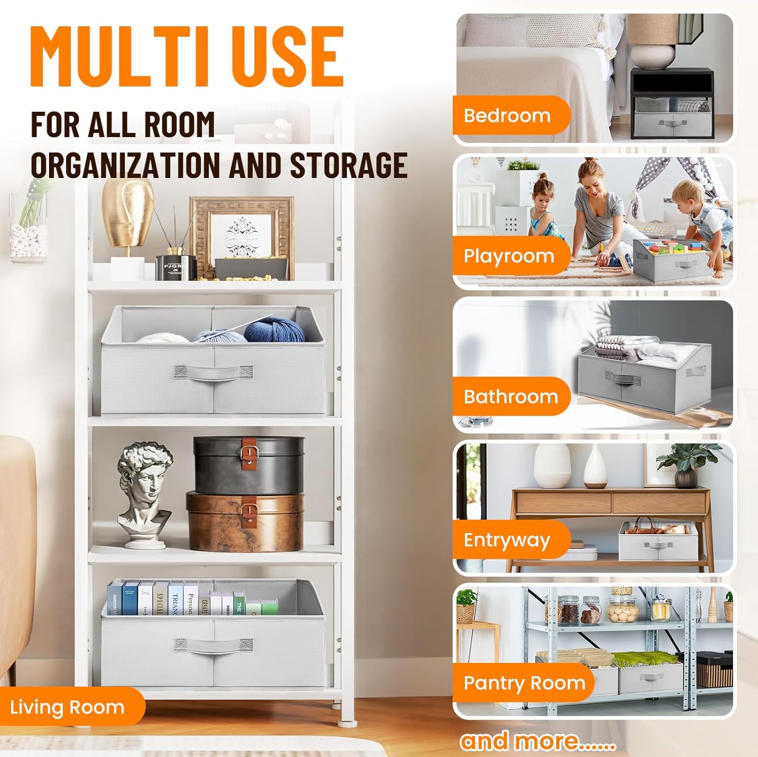 Thumbnail 5 de Criusia Closet Organizers Bins 4 Pack for Storage