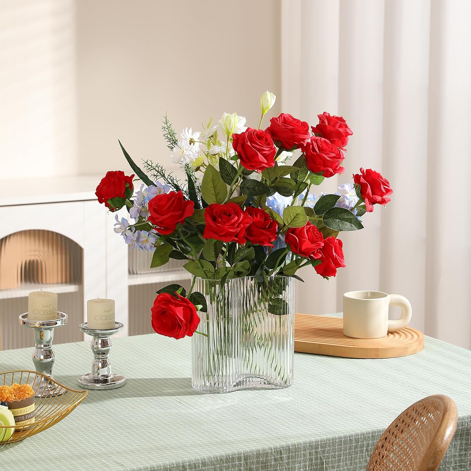 Thumbnail 5 de Hawesome 12PCS Artificial Roses Bouquet for Wedding ⌘