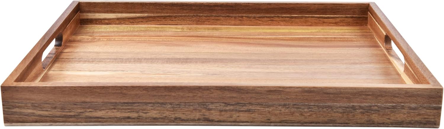 Thumbnail 1 de Acacia Wood Serving Tray 17" ⚖