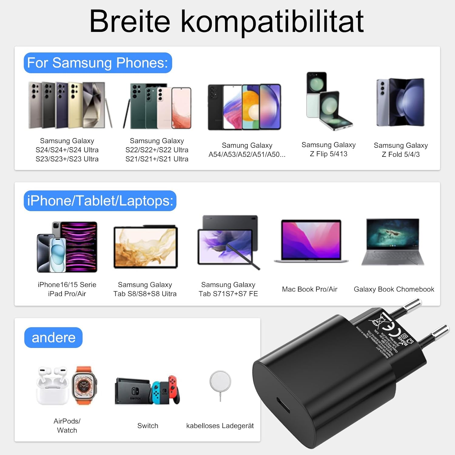 Thumbnail 5 de Samsung Galaxy USB‑C Ladekabel 2er‑Pack Schnellladekabel