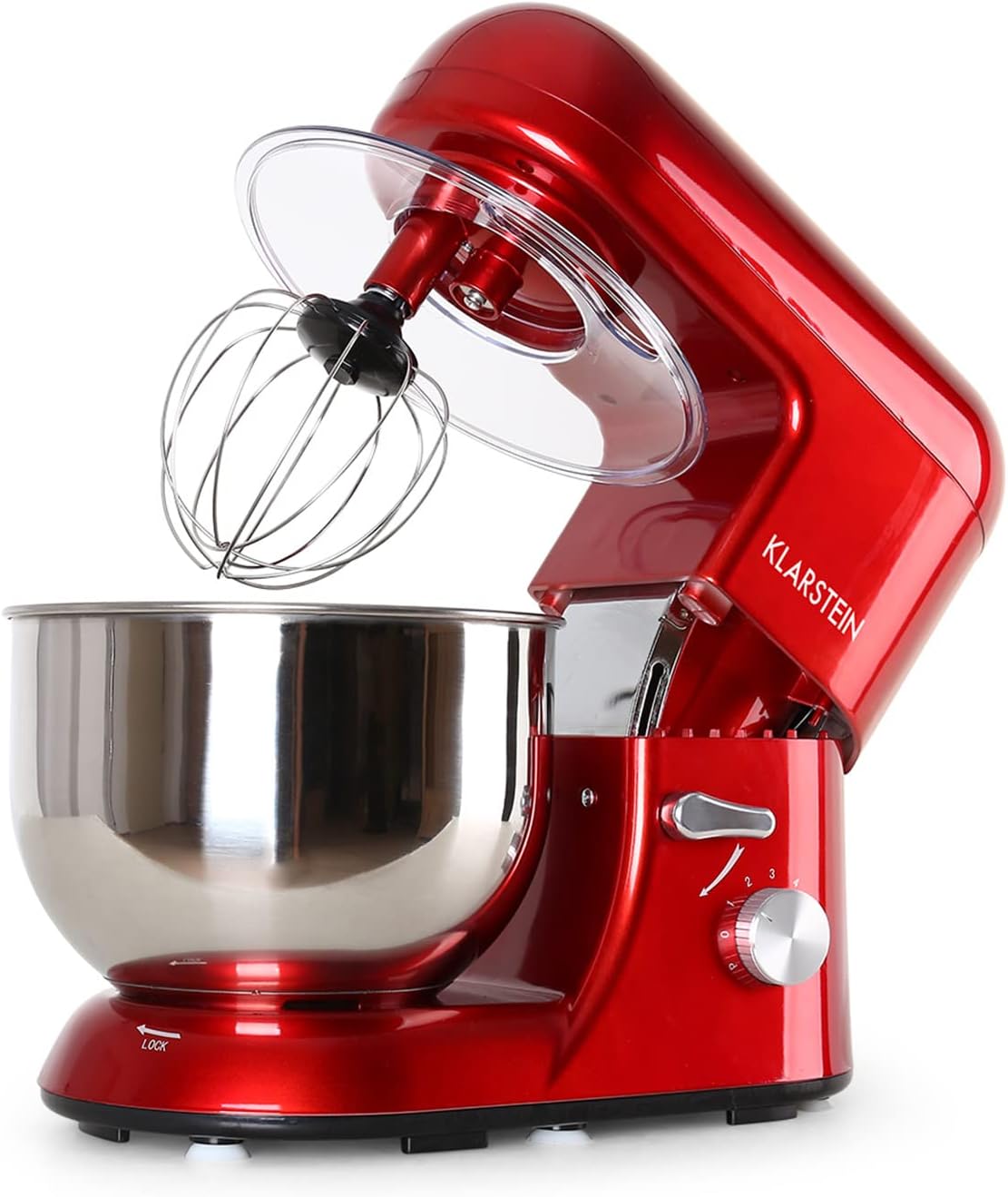 Detalle de Klarstein Bella Rossa TK2-Mix8-R keukenmachine met kom van 5,2 liter