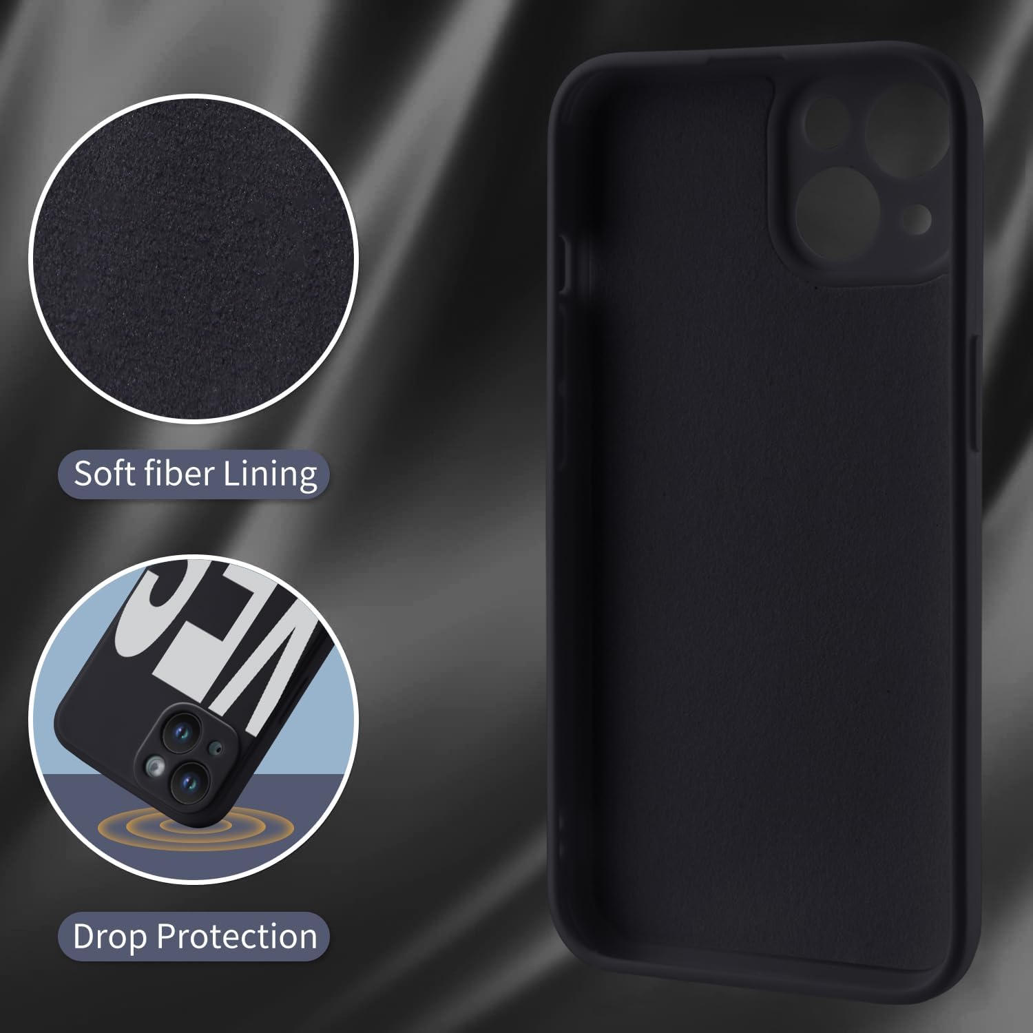 Detalle 1 de Wihytec JJ-BGJ-IP15PM-2024338 iPhone 15 Pro Max Case, Matte Silicone with YES Design