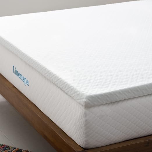 Detalle de Linenspa Topper Viscoelástico 90x190 cm 😴 Con Gel y Lavable