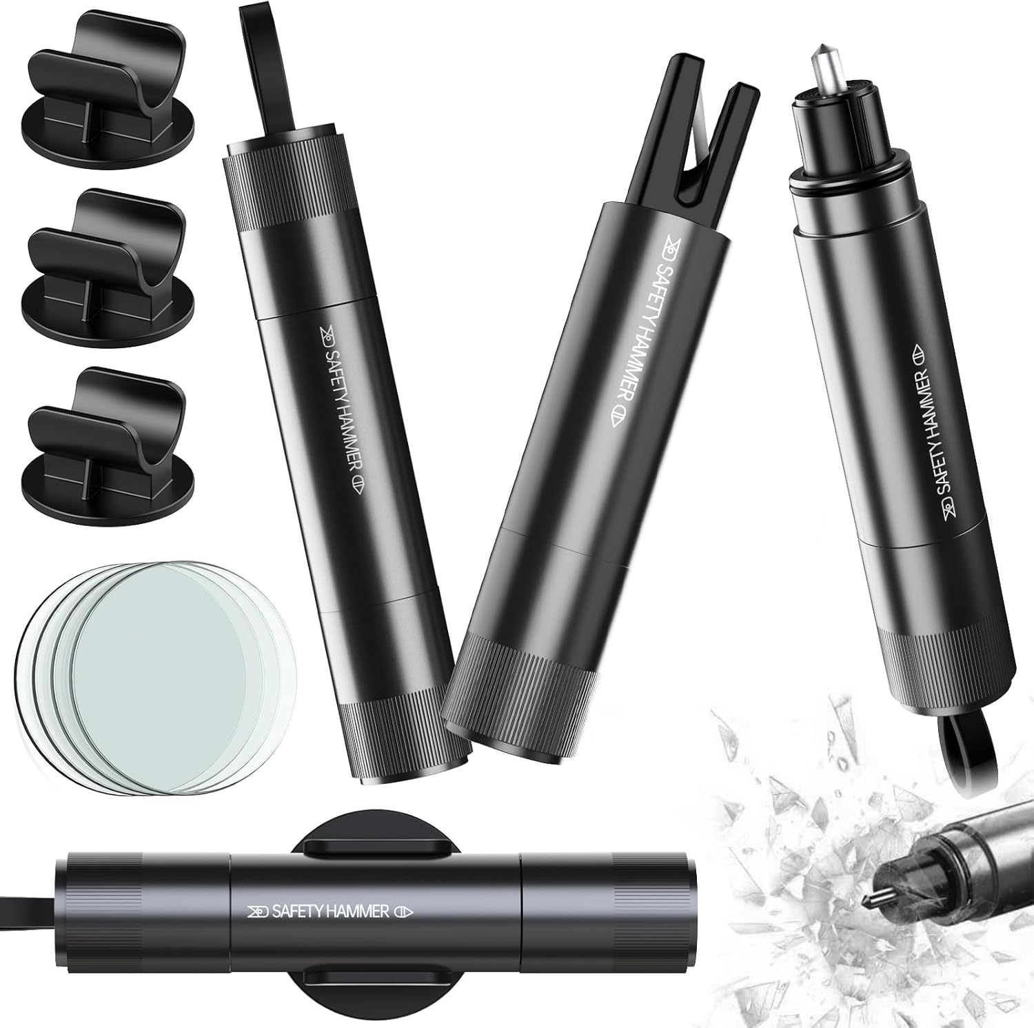 Detalle de 2-in-1 Auto Notfallhammer 4er Set