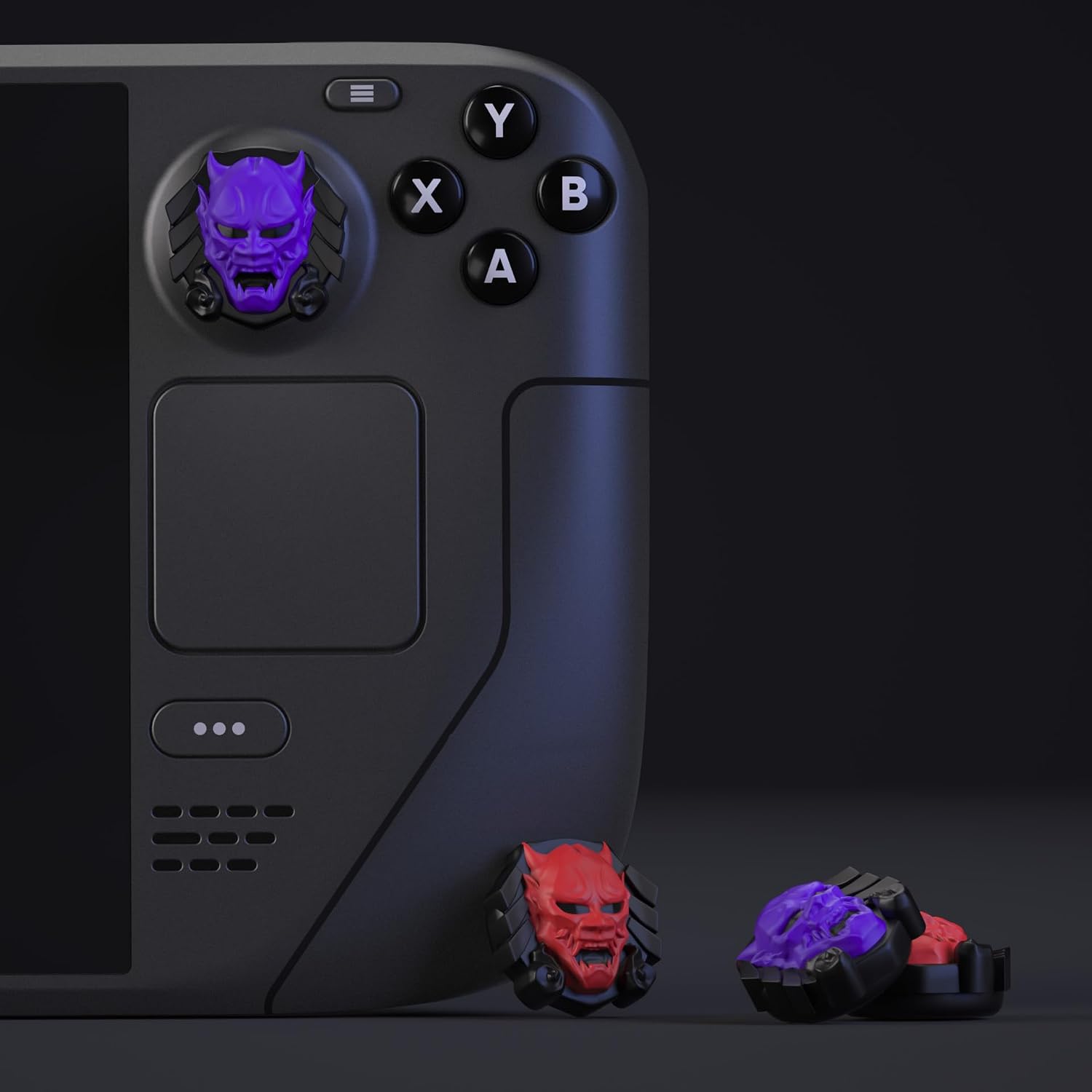 Thumbnail 3 de PlayVital Thumb Grip Caps for Steam Deck LCD & OLED, PS Portal Remote Player – Oni Demons