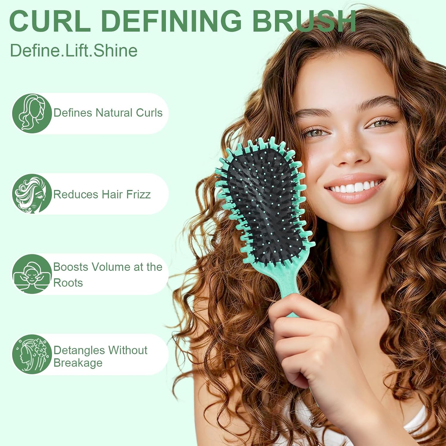 Detalle 2 de DUAIU 5-teiliges Haarbürste Set für Locken 🪮