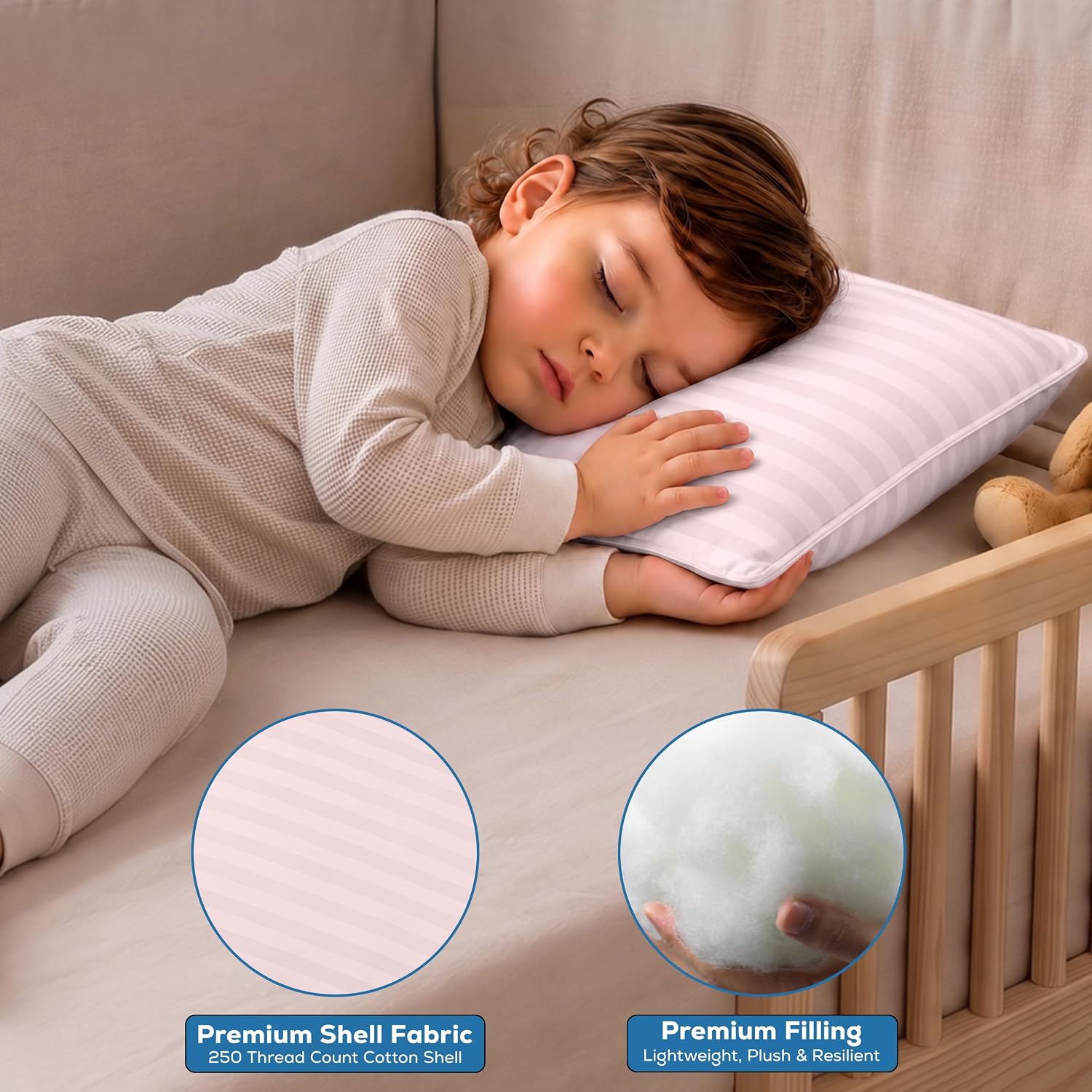 Thumbnail 6 de Utopia Bedding UB2564 Toddler Pillow, 2 Pack, 13 x 18 in, Light Pink
