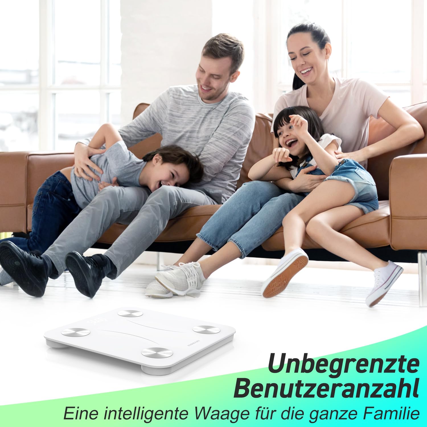 Detalle 2 de INSMART Personenwaage Digital mit Bluetooth – 30 × 30 cm