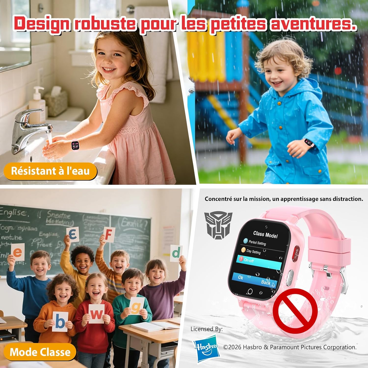 Detalle de Transformers 4G Montre Connectée Enfant — GPS 4G, appels vidéo et mode école