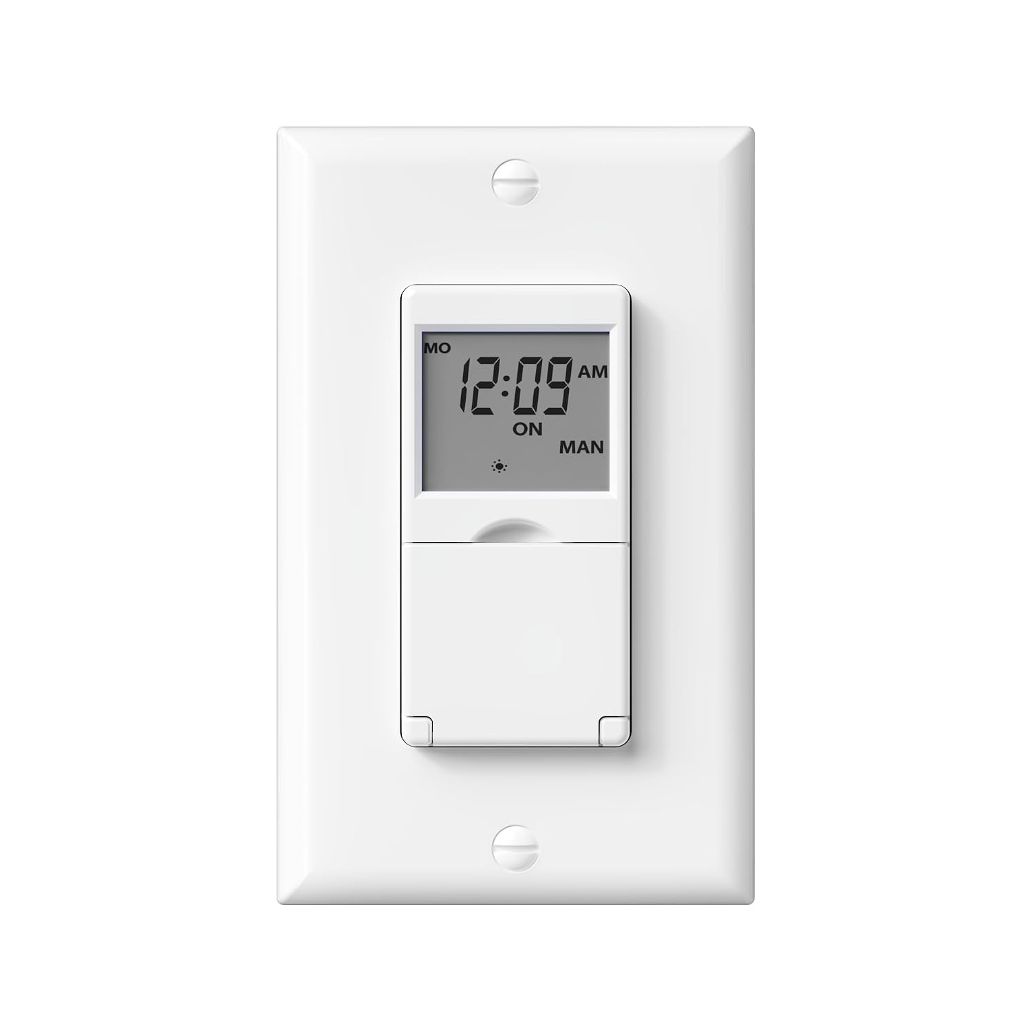 Detalle de BN-LINK SU101C 7-Day In-Wall Timer Switch, 18 Programs, Single-Pole/3-Way