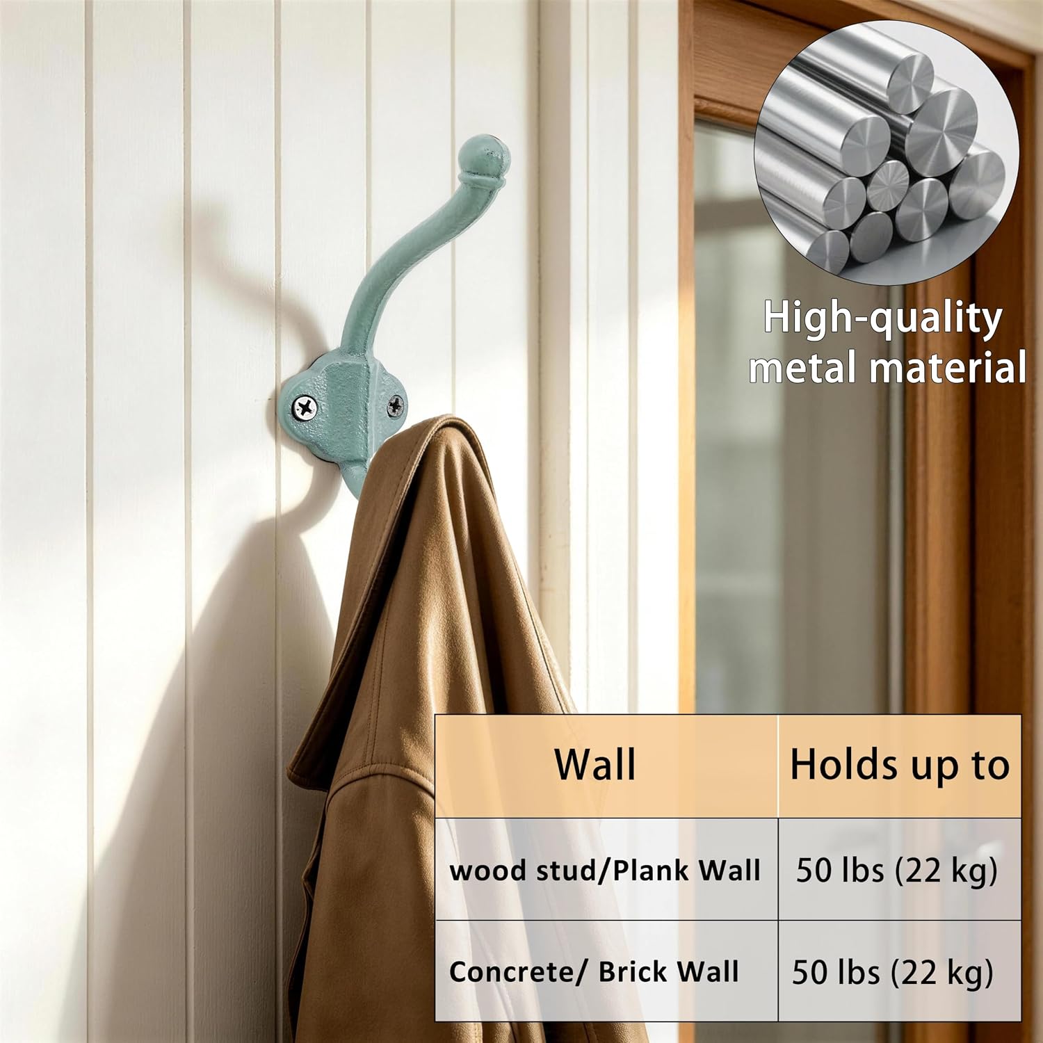 Detalle de Dseap Cast Iron Wall Hooks