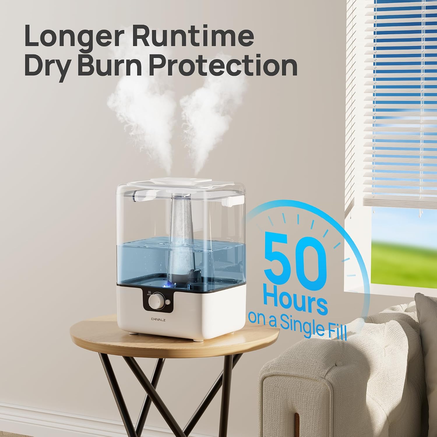 Detalle de CHIVALZ cool mist humidifier 6L