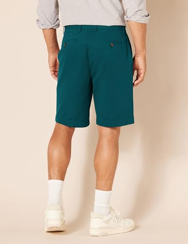 Detalle 2 de Amazon Essentials Pantalones Cortos Chinos de Corte Clásico para Hombre (Verde Oscuro, 29W, 23 cm de tiro)