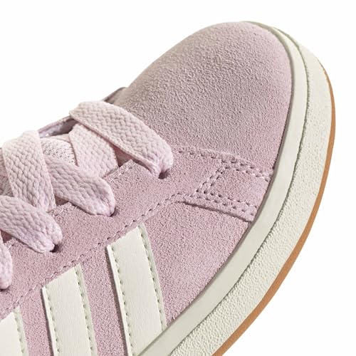 Detalle de adidas Mixte Enfant Grand Court 00S – Chaussures enfant en cuir suede Clear Pink/Off White/Gum, 35 EU