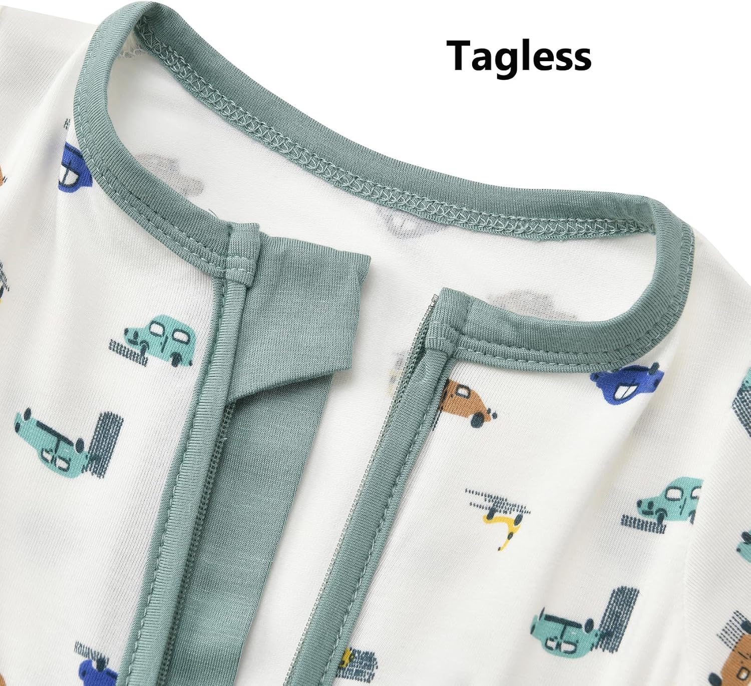 Detalle 2 de Aablexema Baby Footless Pajamas in Rayon from Bamboo