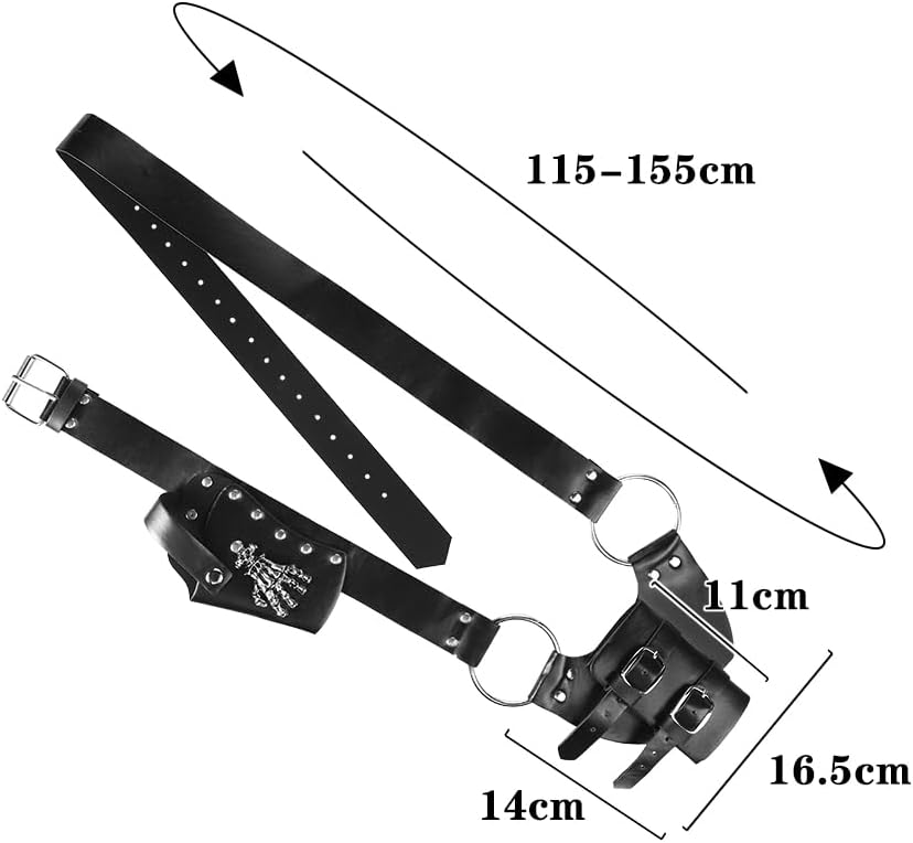 Thumbnail 6 de Medieval Leather Belt Sword Frog Holster – Adjustable Shoulder Strap for Swords and Daggers