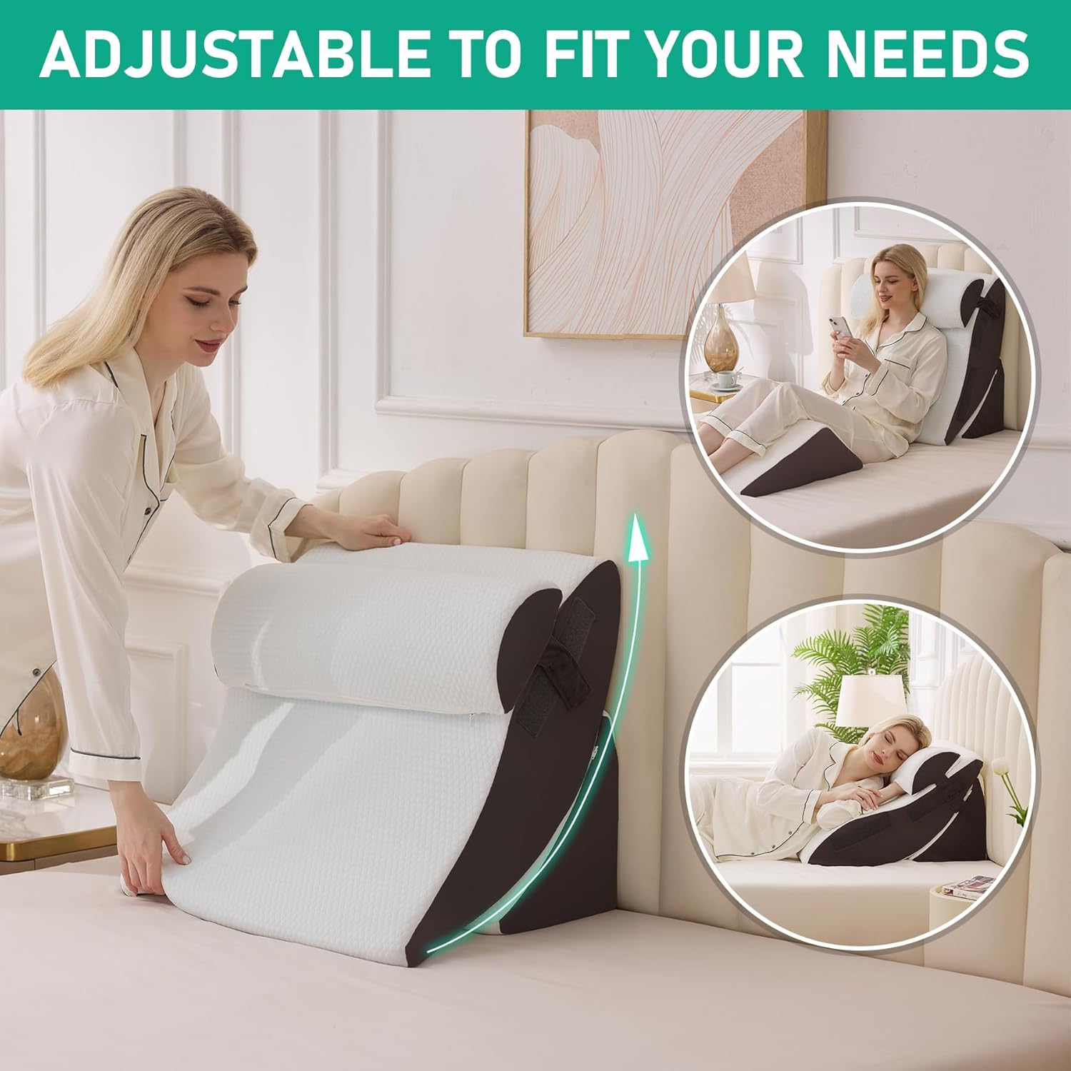 Thumbnail 3 de Bambulex 4PCS Wedge Pillow Set for After Surgery and GERD
